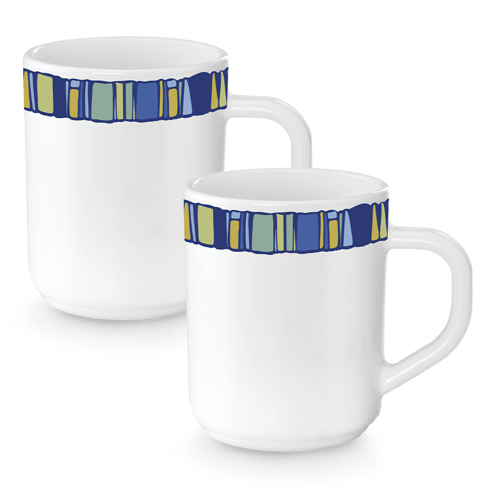 Larah By Borosil Sapphire Mug Set, 240ml x 2