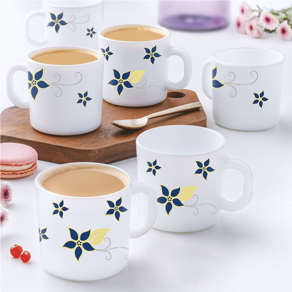 Larah by Borosil Viva Mug Set, 180ml x 12