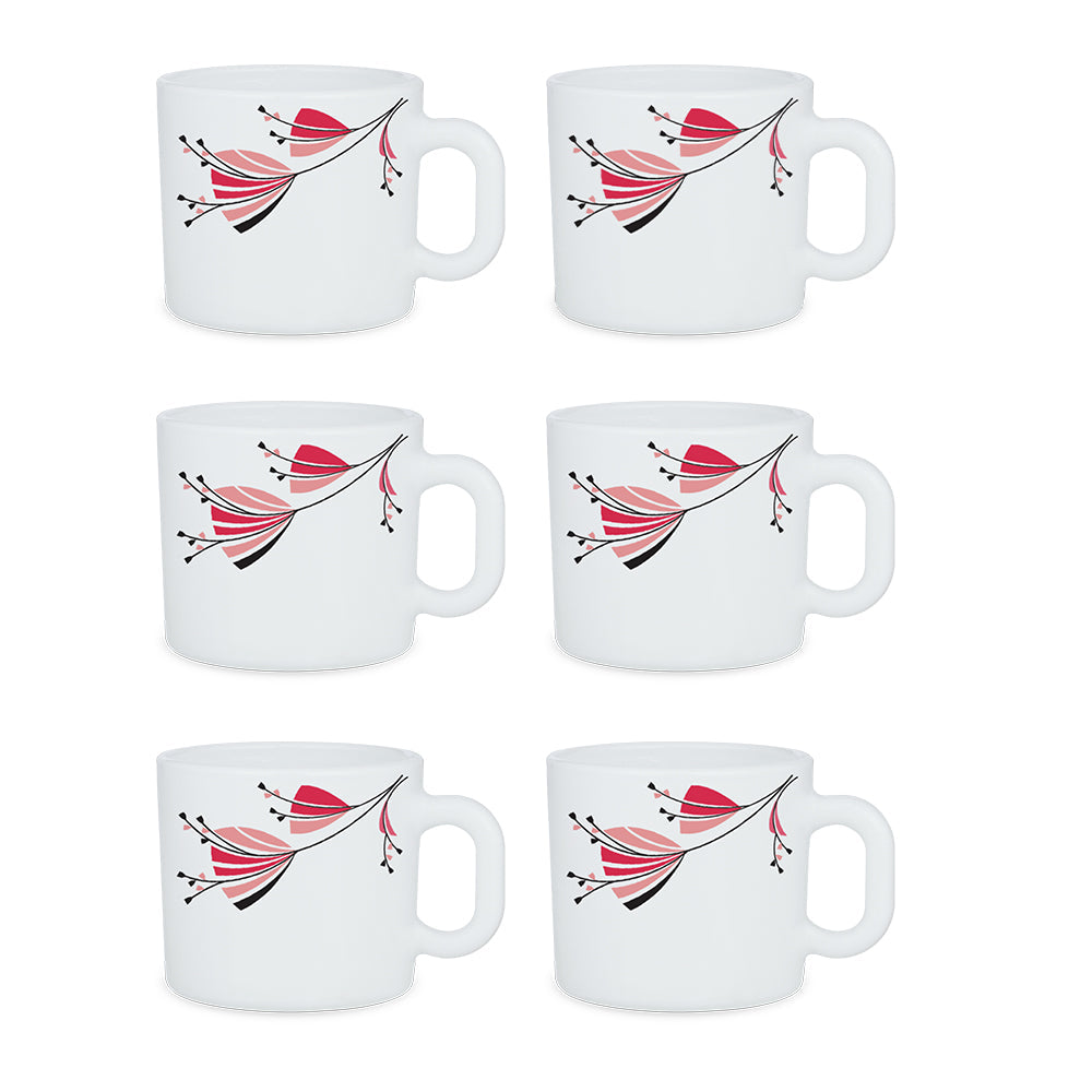 Larah By Borosil Gloria Mug Set, 100ml x 6