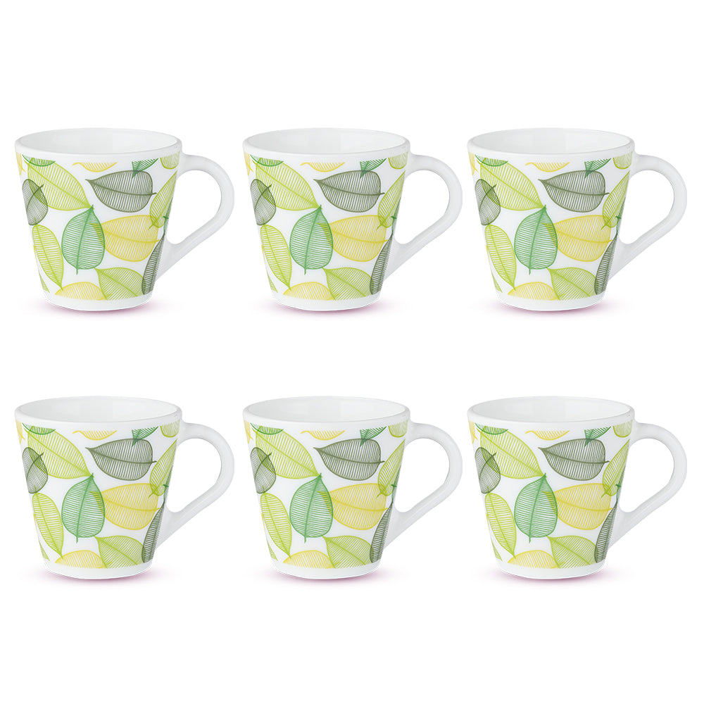 Larah by Borosil Novelty Noma Mug Set, 160ml x 6
