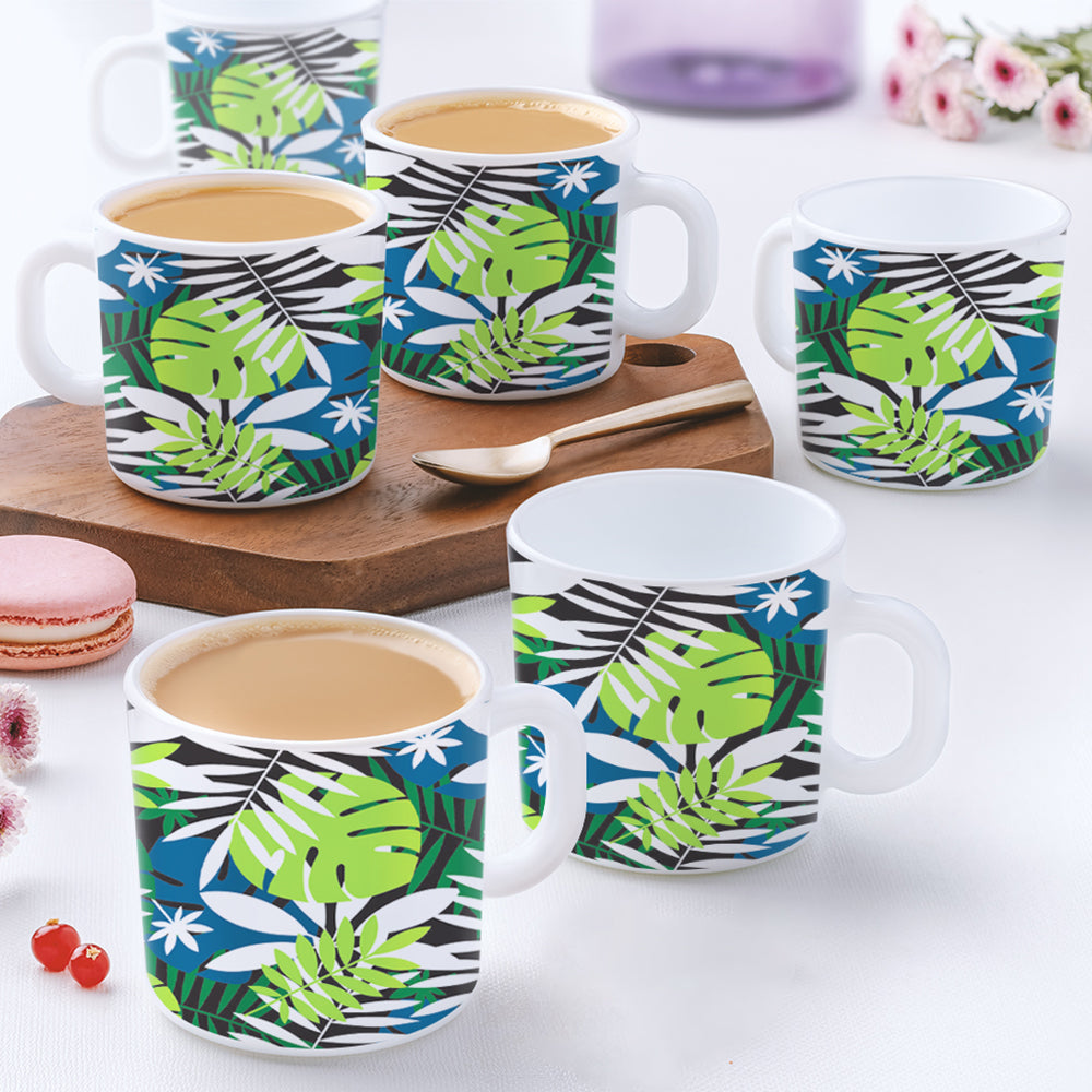 Larah by Borosil Forest Mug Set, 180ml x 6