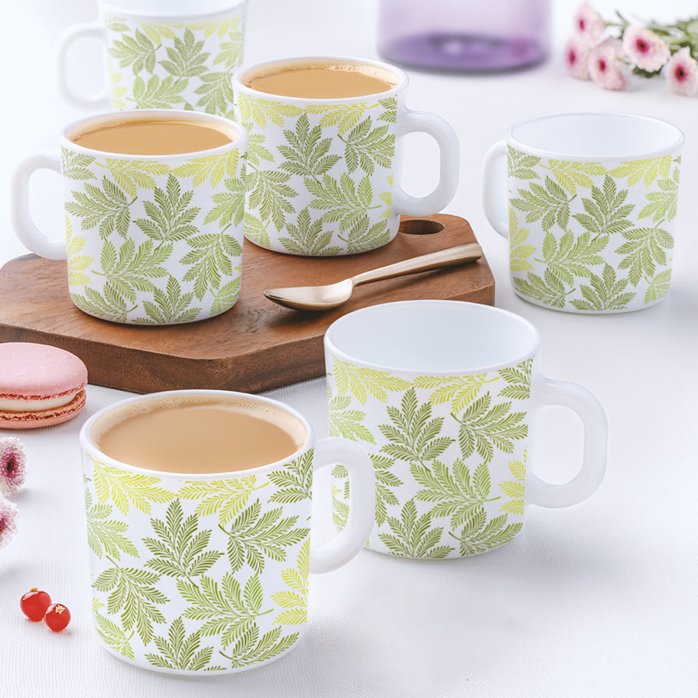 Larah by Borosil Maria Mug Set, 180ml x 6