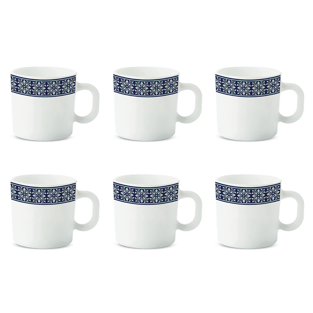 Larah By Borosil Taj Mug Set, 180ml x 6