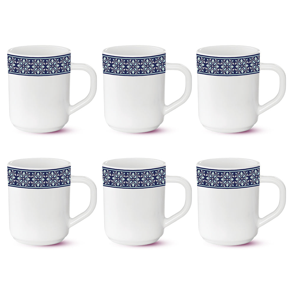 Larah By Borosil Taj Mug Set, 240ml x 6