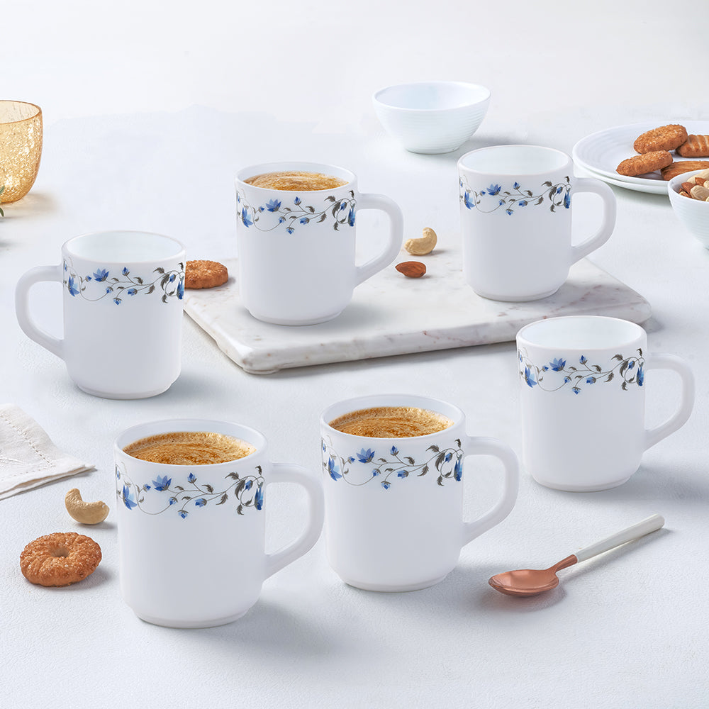 Larah by Borosil Helena Mug Set, 180ml x 12