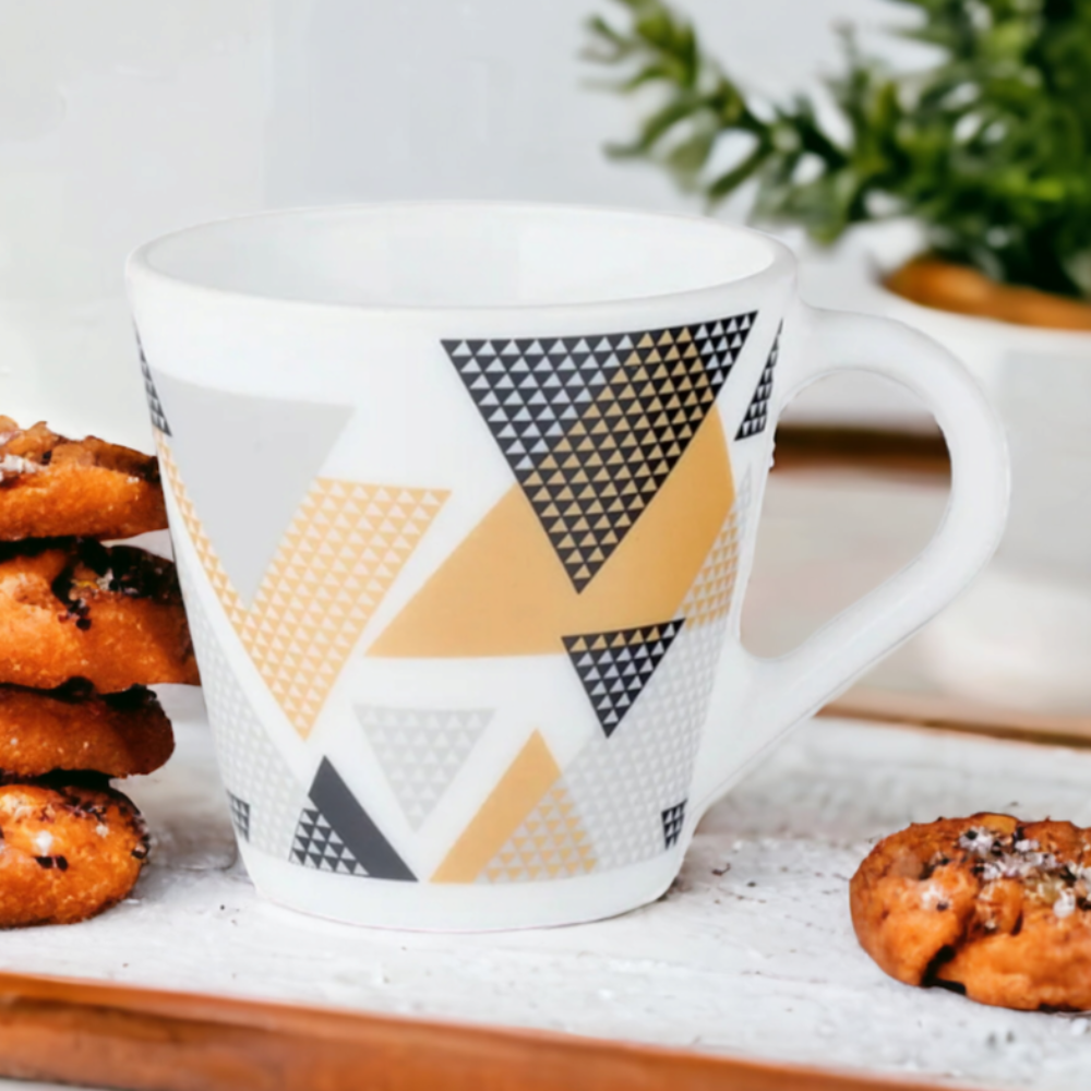Larah by Borosil Novelty Nivaah Mug Set, 280ml x 4