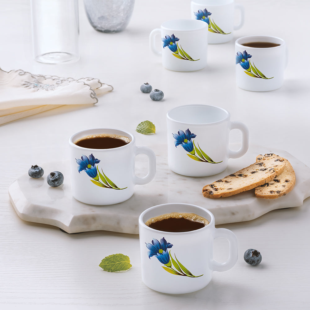 Larah by Borosil Nina Mug Set, 320ml x 4