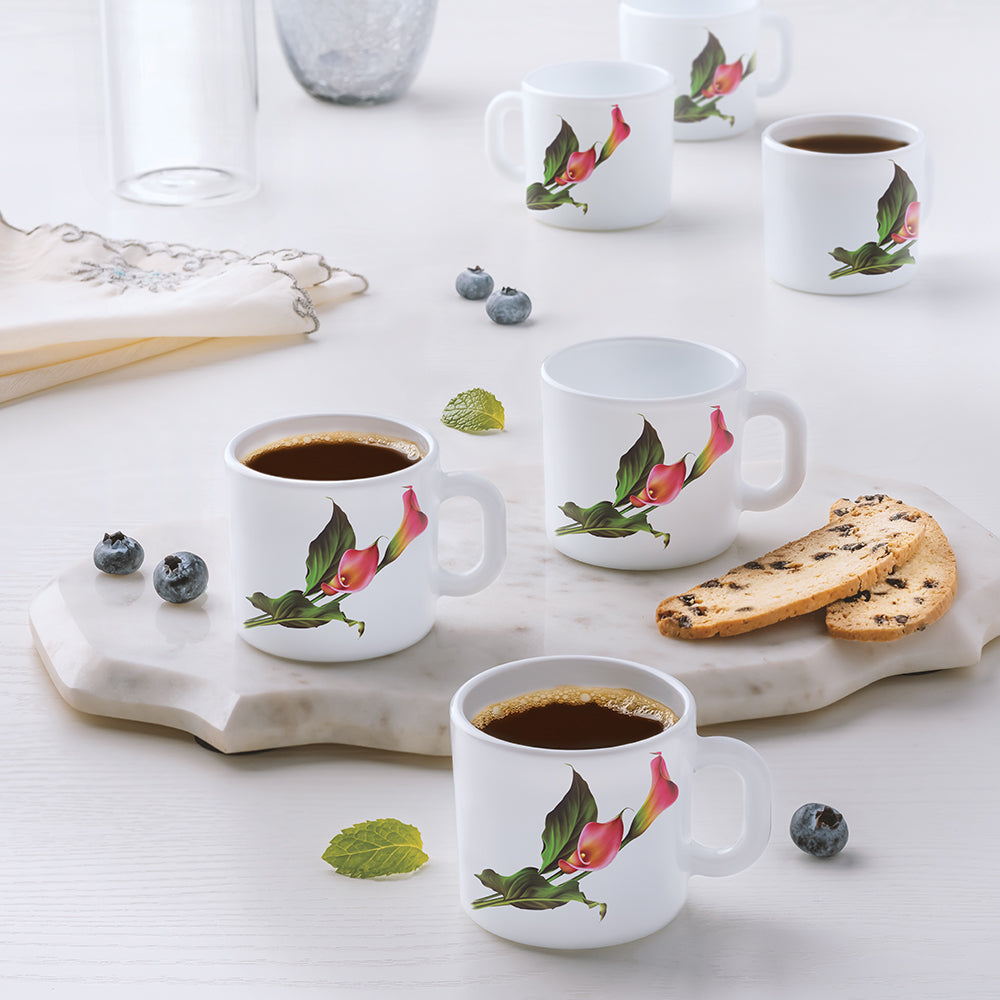 Larah by Borosil Stargazer Mug Set, 320ml x 4